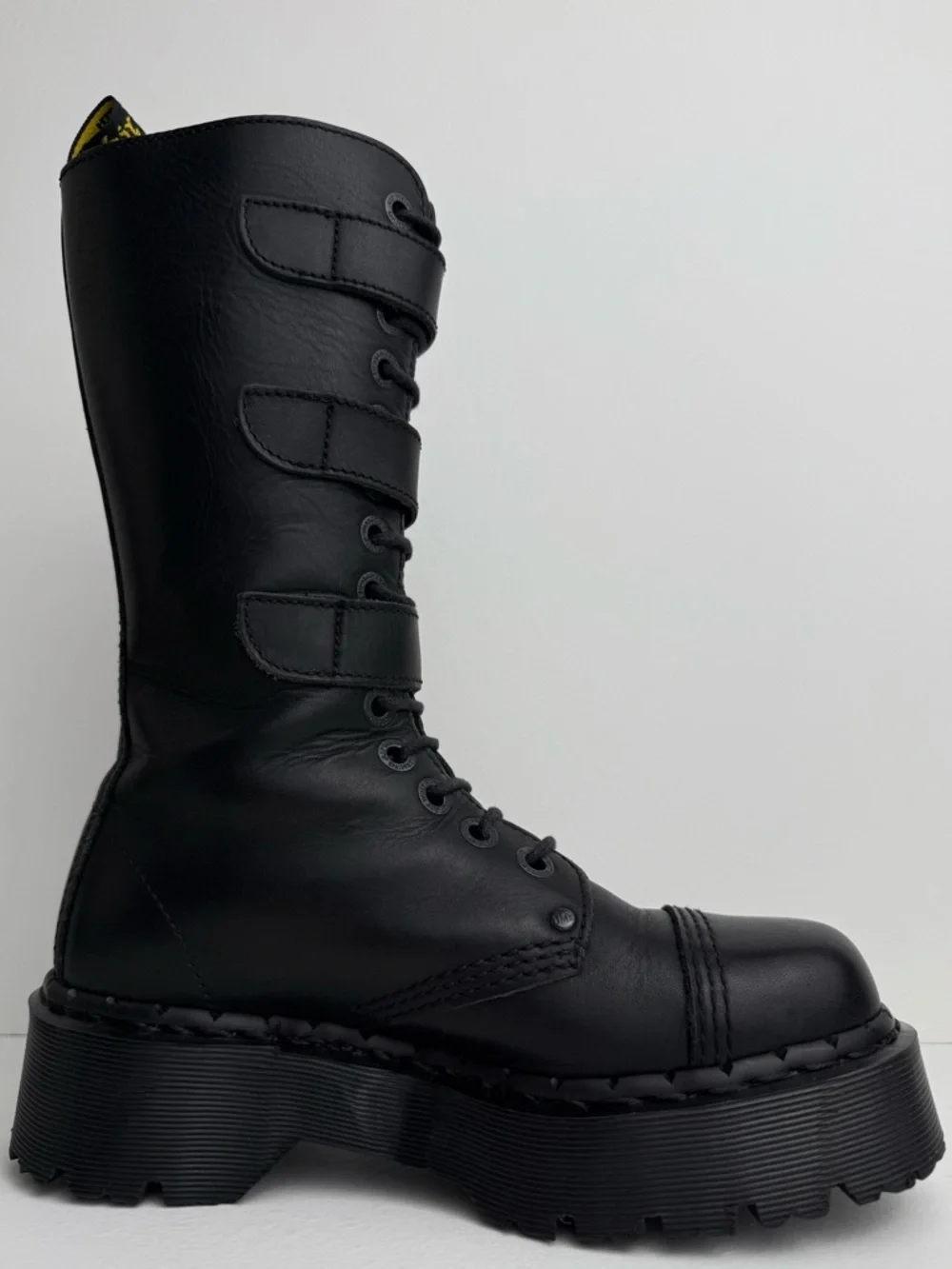 Vintage Dr. Martens 3A26 Holy Grail England Black Envy Platform Boots UK 4 - Picture 7 of 16